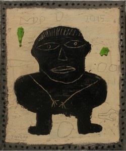 "Laki-laki Hitam" karya Yunizar yang ikut dipamerkan, acrylic on canvas, 50 x 60, 2015. 