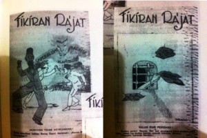 Ilustrasi di majalah Fikiran Ra'jat karya Soemini alias Bung Karno.
