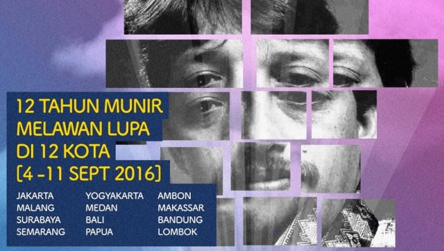 Kematian Aktivis HAM Munir Diperingati di 12 Kota