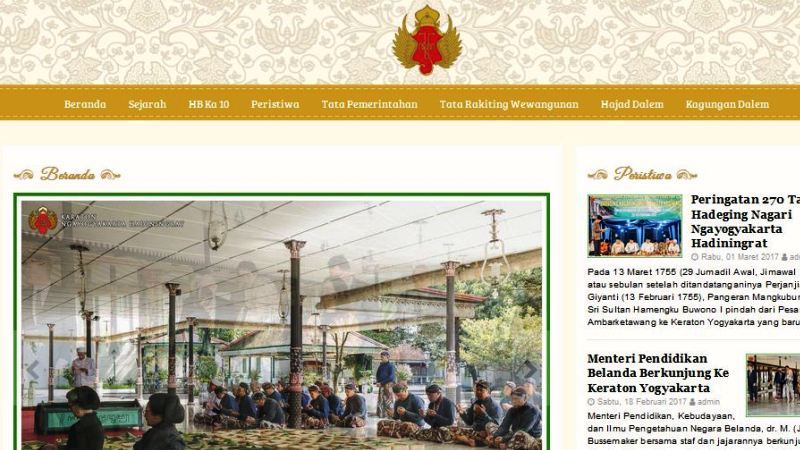 Sultan Luncurkan Situs Resmi Kraton Jogja