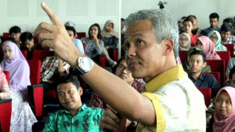 Mahasiswa UMY Yogya Demo Menolak Kedatangan Ganjar Pranowo
