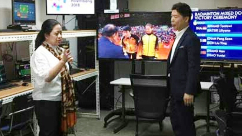 Puan Tinjau Pengelolaan IT Asian Games 2018 di Korsel