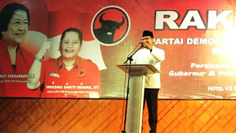 Cagub Jatim “Memuhun” Bantuan Kader PDI Perjuangan Surabaya