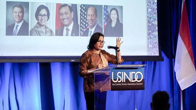Sri Mulyani Pamerkan Pencapaian Pemerintahan Jokowi di Washington