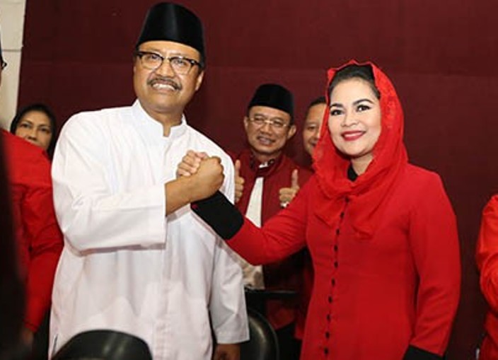 Survei, Elektabilitas Gus Ipul-Puti Lampaui Khofifah-Emil