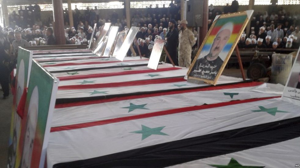 Korban pembataian ISIS di Sweida.