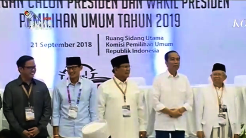 Pilpres 2019: Jokowi No 1, Prabowo No 2