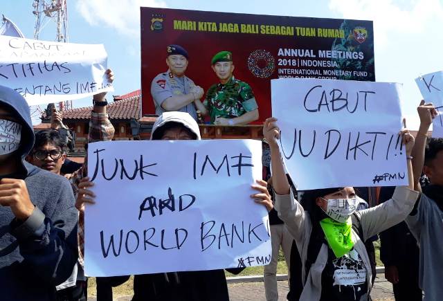 Jelang Pertemuan IMF-Bank Dunia: Aliansi Ini Protes Polda Bali yang Kekang Hak Rakyat