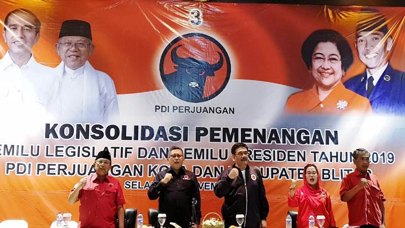 Kader PDI Perjuangan Blitar Ditantang Menangkan Jokowi-Amin 90 Persen