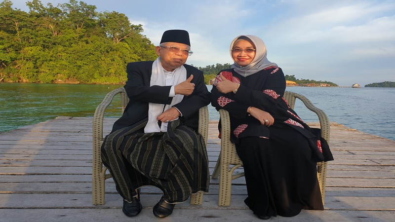 Sebelum Buka Rakernas MUI, KH Ma’ruf Sempatkan Nikmati Raja Ampat