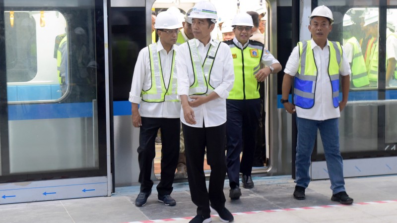 Presiden: MRT Beroperasi Maret, Tarif antara Rp8.000 hingga Rp9.000