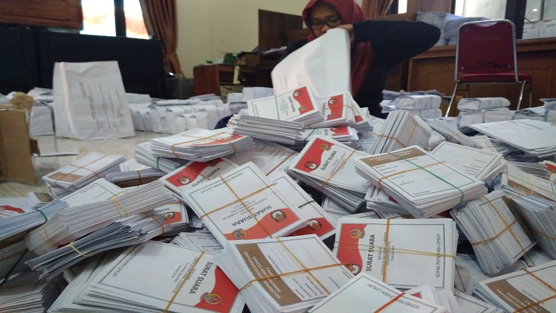 KPU Mulai Cetak Surat Suara Pileg dan Pilpres 2019 Pertengahan Bulan Ini
