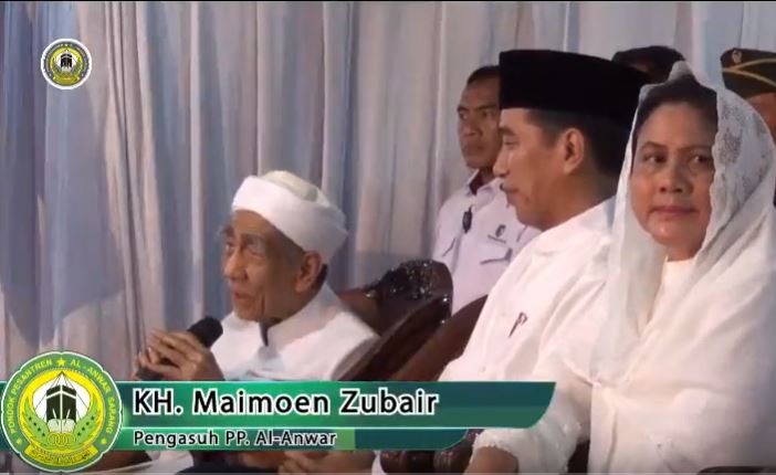 Pilpres 2019, Mbah Maimoen Isyaratkan Bakal Pilih Jokowi