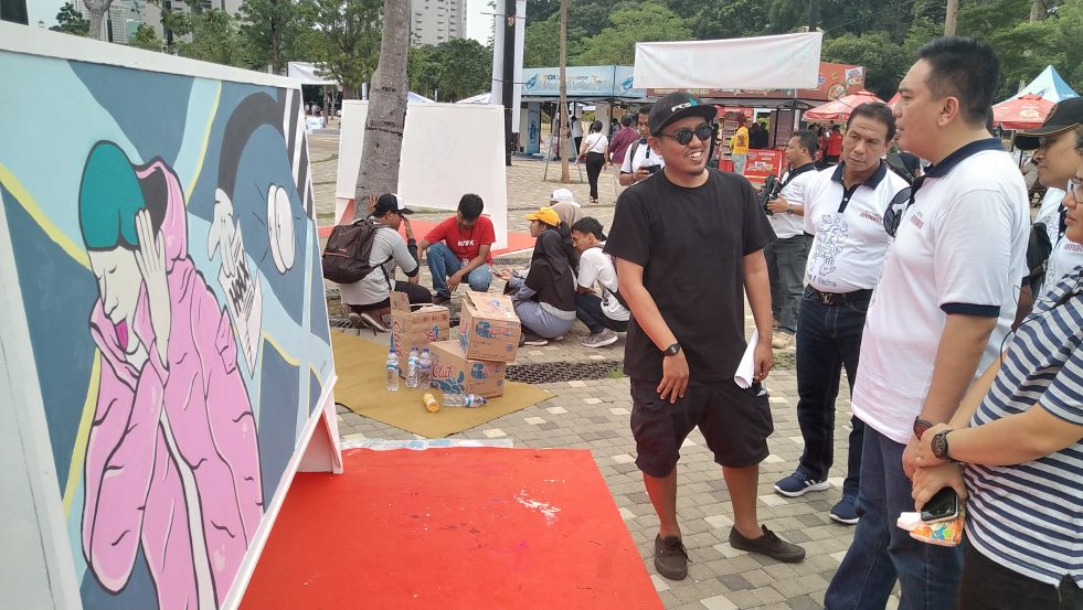 Mural Milenial Anti Hoax Pukau Kadiv Humas Polri