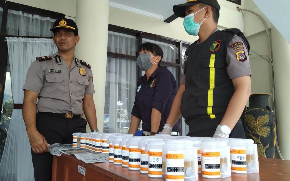 Jalani Tes Urin, 278 Personel Polda Sulut Negatif Narkoba