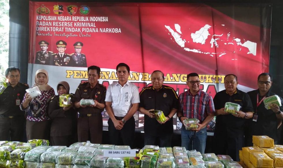 Hasil Operasi Poseidon, Bareskrim Musnahkan 137 Kilogram Sabu