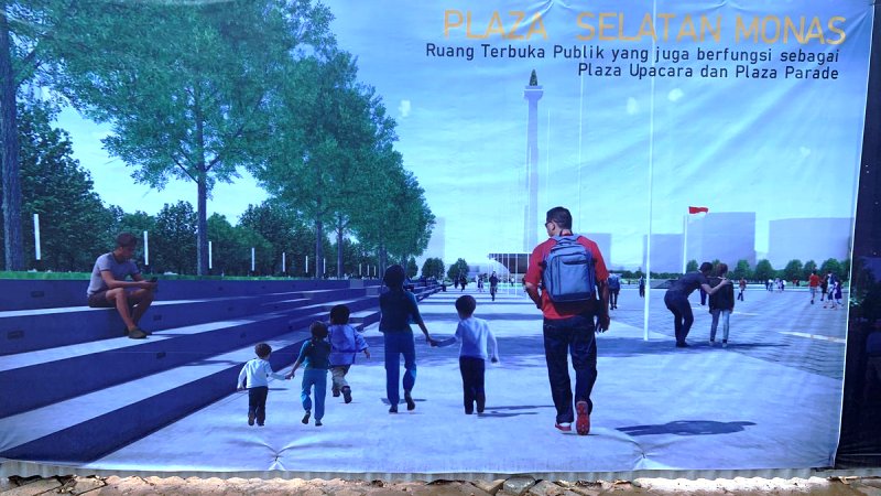 Proyek Plaza Selatan Monas: Pohon-pohon tidak Ditebang, hanya Direlokasi