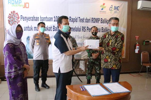 RDMP Balikpapan JO Serahkan 1.000 Alat Rapid Test ke Warga
