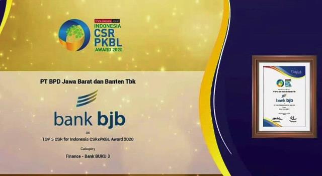 Perhatikan Aspek Triple Bottom Line, bank bjb Dapat Penghargaan dari Warta Ekonomi