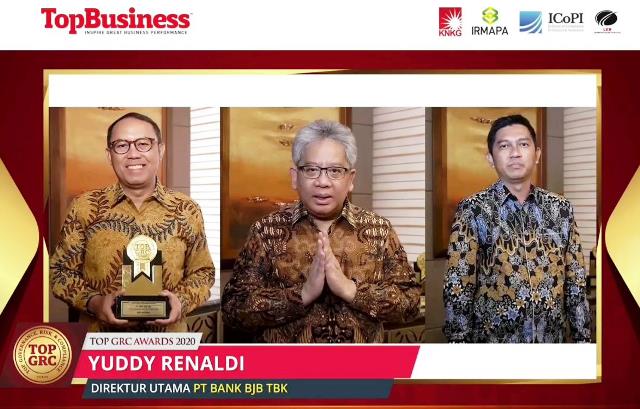 bank bjb Raih Penghargaan Top Governance, Risk & Compliance 2020