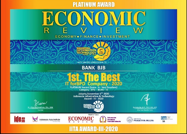bank bjb Raih Penghargaan The Best IT for BPD Company 2020