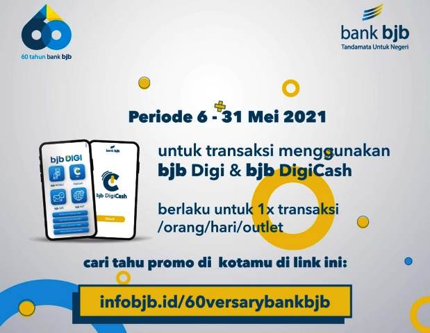 Rayakan HUT ke-60, bank bjb Gelar Promo di Ratusan Merchant