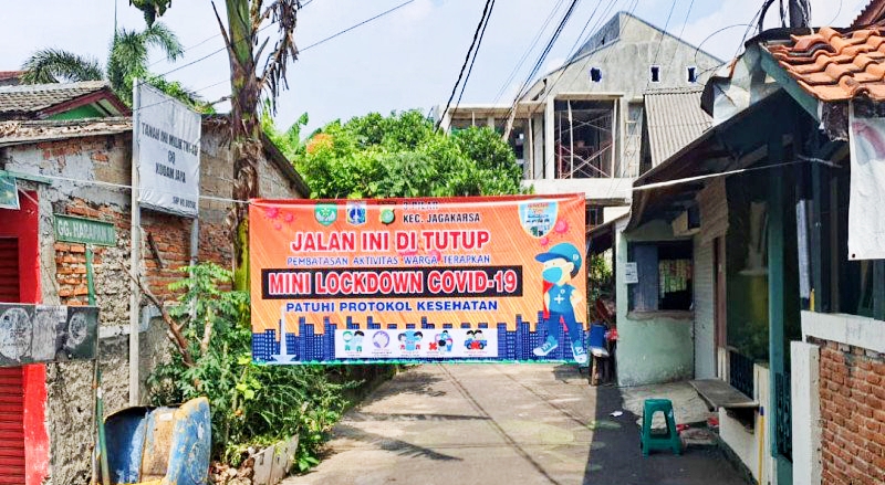 76 Orang Positif Covid-19, Lingkungan Jagakarsa Diberlakukan Lockdown