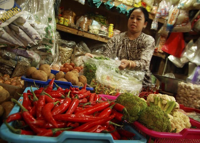 Iluatrasi pedagang sembako - Antara