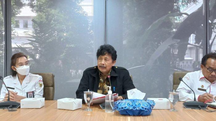 Kepala Badan Pembinaan Ideologi Pancasila (BPIP) Prof. Yudian Wahyudi saat konferensi pers Refleksi Akhir Tahun 2021 di Kantor BPIP, Gambir, Jakarta, Senin (3/1/2021). - Tribun