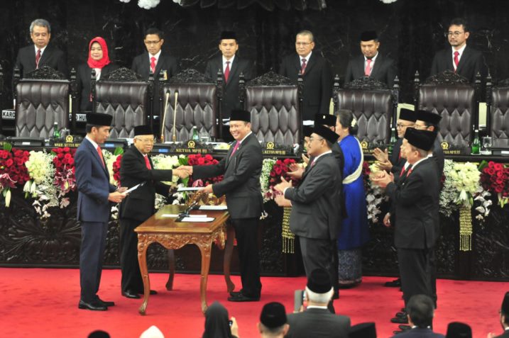 Pelantikan Presiden dan Wakil Presiden RI periode 2019-2024. www.presidenri.go.id