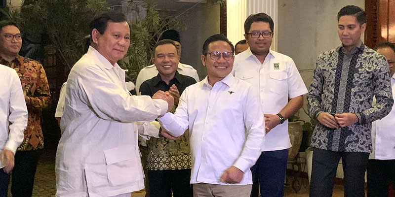 Ketum Gerindra Prabowo Subianto dengan Ketum PKB Muhaimin Iskandar - RMOL