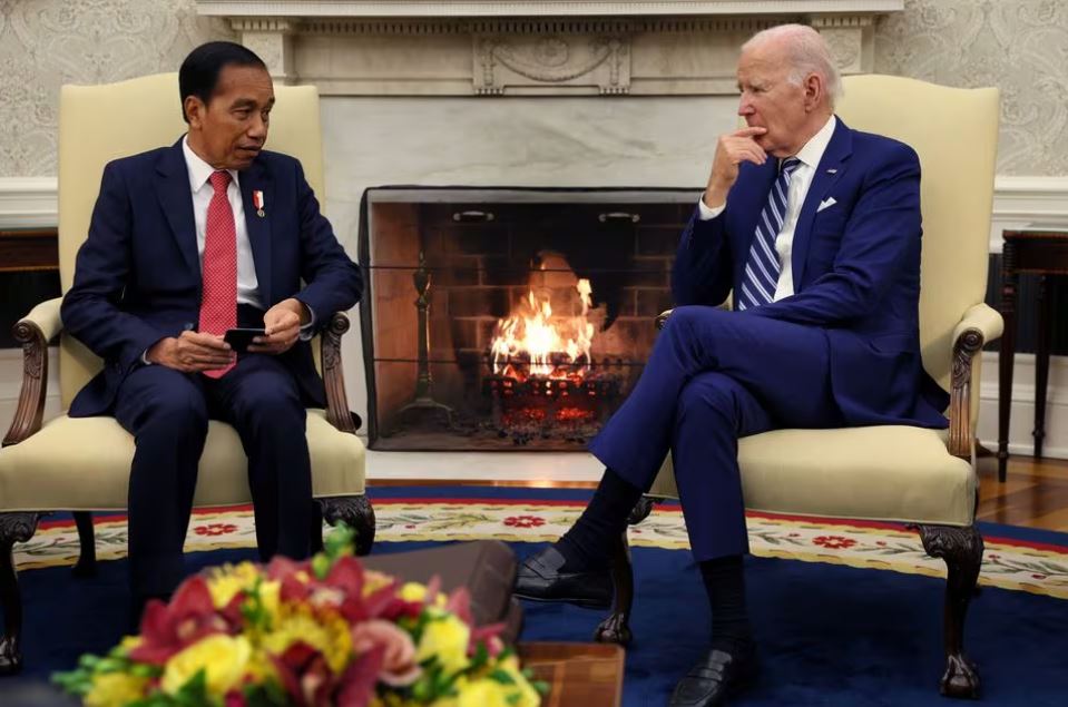 Pertemuan bilateral antara Presiden RI Joko Widodo dan Presiden Amerika Serikat Joe Biden, Selasa, (14/11) - Reuters