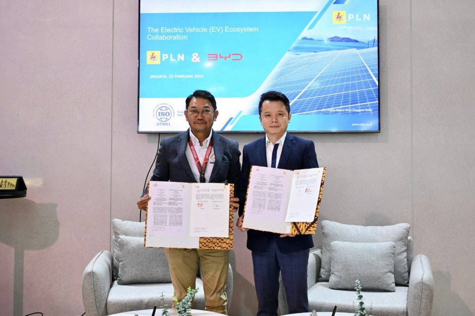 Kembangkan Infrastruktur Mobil Listrik di Indonesia, PLN Gandeng BYD