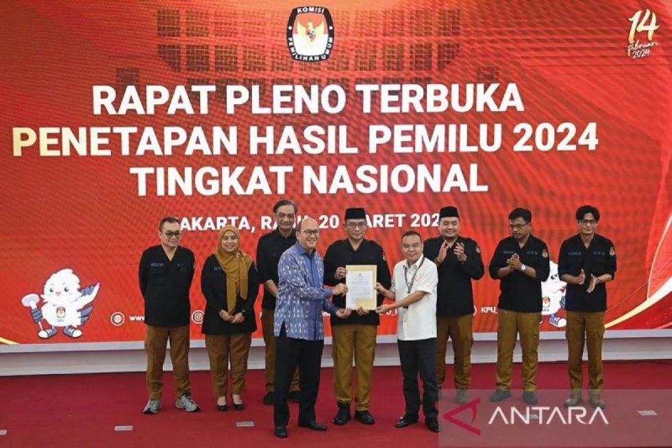 Pasangan Prabowo-Gibran Ditentukan sebagai Presiden dan Wakil Presiden RI 2024-2029 oleh KPU