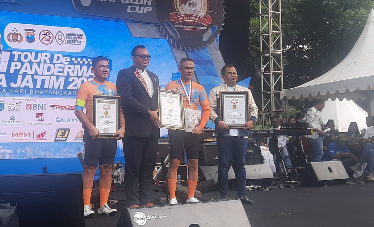 Tour de Panderman 2024, Polda Jatim Raih Rekor MURI