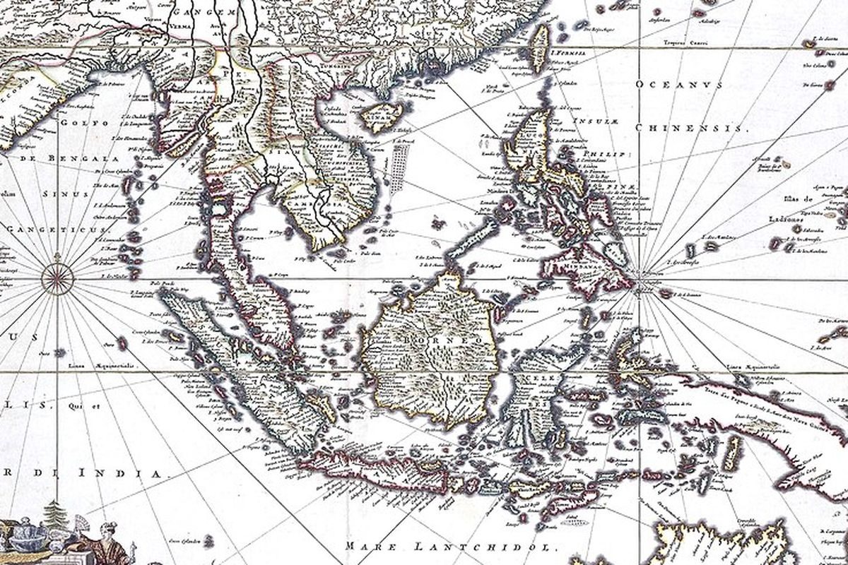 Peta Kepulauan Indonesia pada abad ke-17 yang dibuat oleh Nicolaes Visscher II.(Wikimedia Commons)