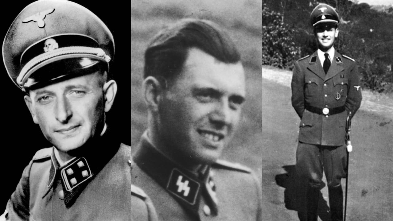 Adolf Eichmann (kiri), Josef Mengele (tengah), dan Erich Priebke (kanan) melarikan diri ke Argentina. (Sumber: Sulindo/Benedict Pietersz)