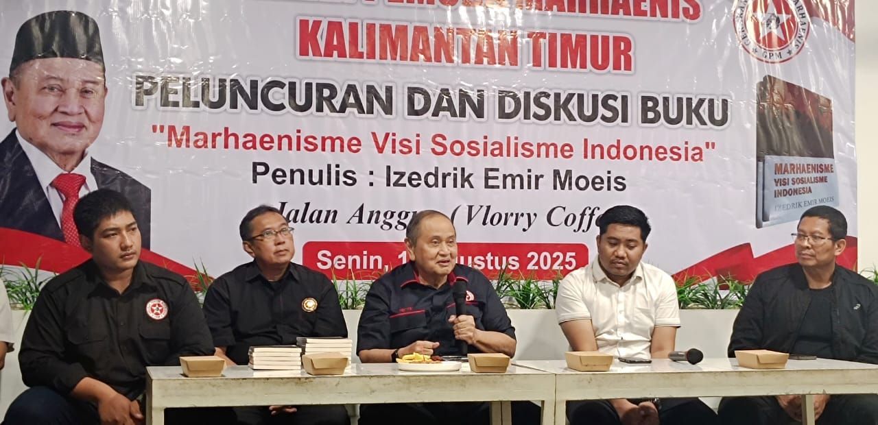 Emir Moeis Luncurkan Buku ‘Marhaenisme’ di Samarinda, Tegaskan Perbedaan Soekarno dan Marxisme
