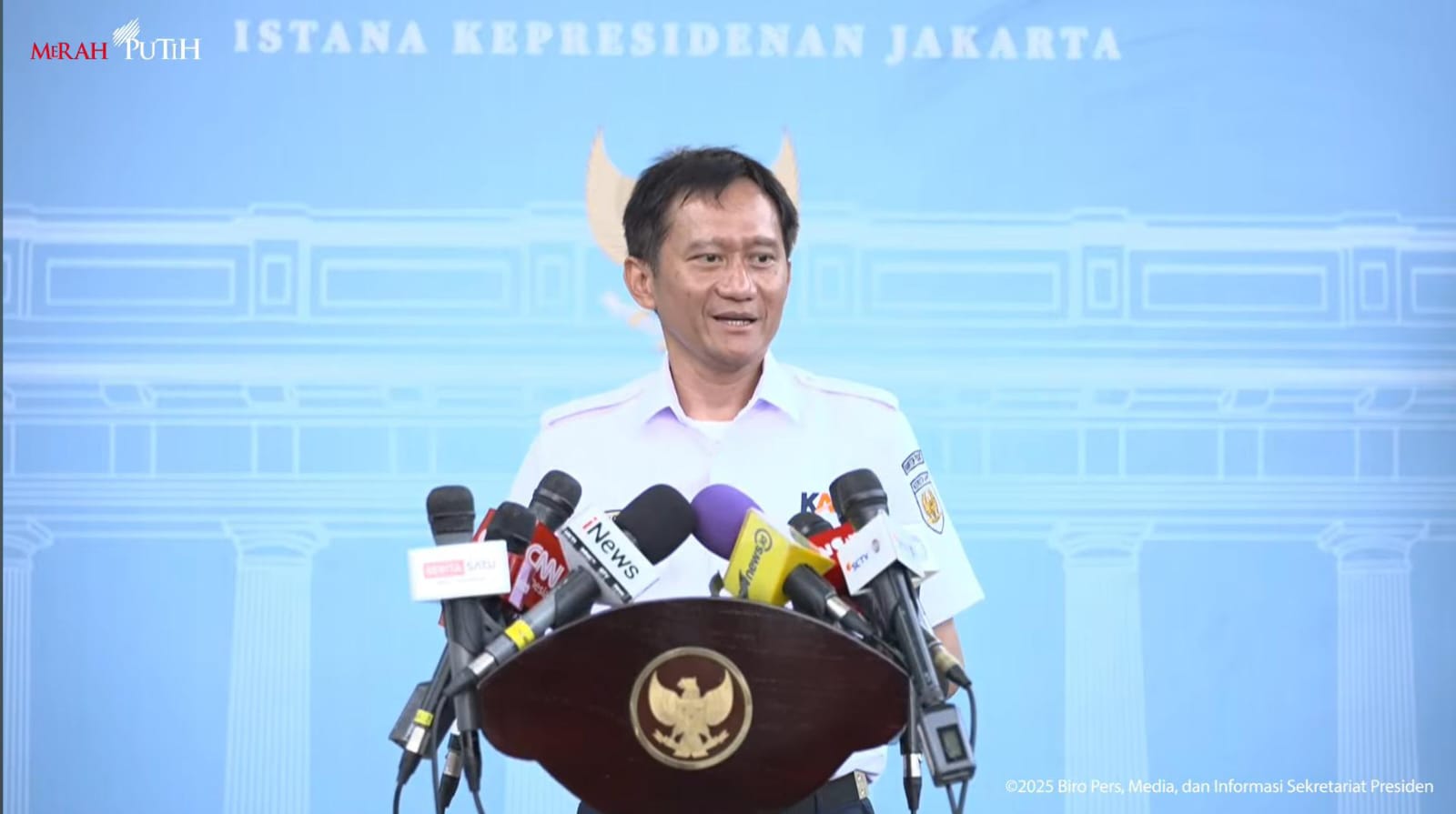 Dirut KAI, Bobby Rasyidin. (Sumber: Tangkapan layar TouTube Sekretariat Presiden)